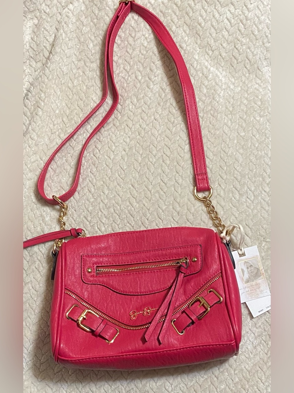 Jessica Simpson Magenta Convertible Crossbody Bag